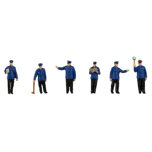 [FA151623] Lot de 6 personnages Personnel des chemins de fer - Faller 151623 - HO 1/87 - Ep III