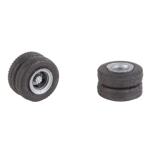 [FA163117] Un jeu de 2 roues arrières pour Car FALLER SYSTEM FALLER 163117 - HO 1/87