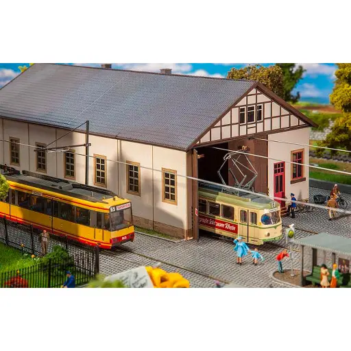 [FA120289] Remise pour 2 Tramways de "Naumburg" FALLER 120289 - HO 1 : 87 - EP III