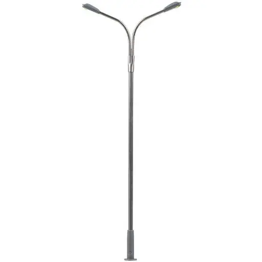 [FA180101] Lot de 3 lampadaires doubles avec LED - HO 1/87 - Faller 180101