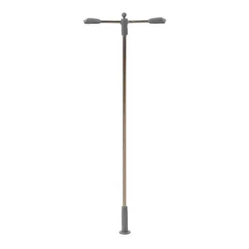 [FA180103] Lot de 3 lampadaires doubles avec LED - HO 1/87 - Faller 180103