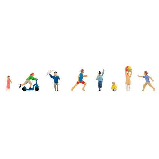 [FA151613] Lot de 8 Enfants jouant FALLER 151613 - HO 1/87