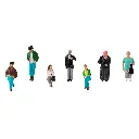 Lot de 7 figurines qui attendent FALLER 151635 - HO 1/87