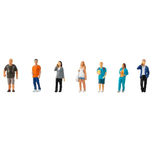 [FA151636] Lot de 6 personnages divers "Au centre-Ville" FALLER 151636 - HO 1/87