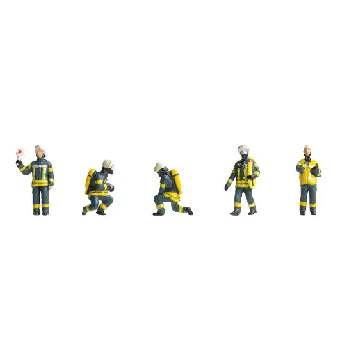 [FA151637] Lot de 5 pompiers époque VI | Set n°1 | Faller 151637 | HO 1/87