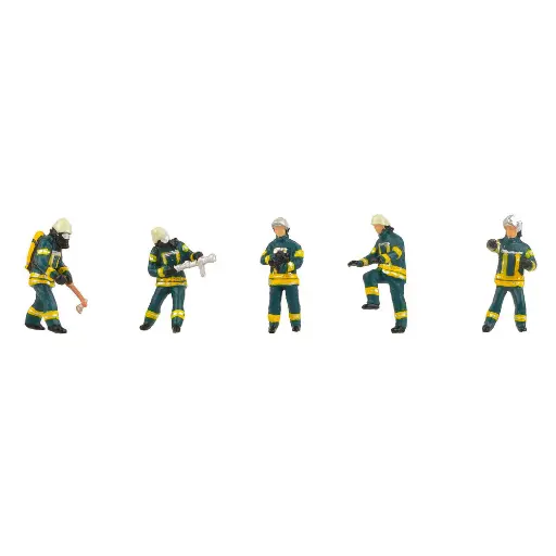 [FA151638] Lot de 5 pompiers époque VI - Set n°2 - Faller 151638 - HO : 1/87