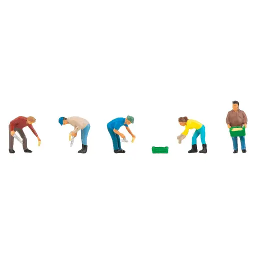 [FA151644] Lot de 5 personnages "à la récolte" Faller 151644 - HO : 1/87 -