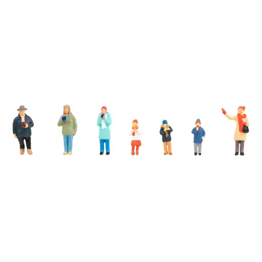 [FA151647] Pack de 7 personnages divers "Au Marché de Noël" | FALLER 151647 | HO 1/87