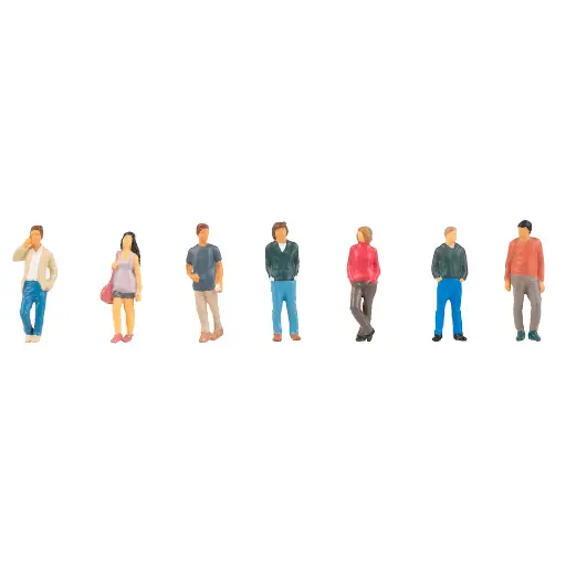 [FA151661] Lot de 7 personnages debouts dans la rue - Faller 151661 - HO 1/87