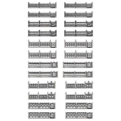 [FA180417] Pack clôtures en fer - FALLER 180417 - HO 1/87 - EP II