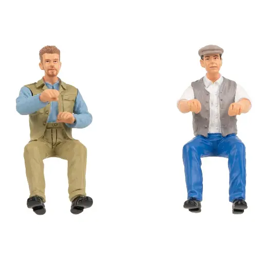 [PO331514] 2 figurines assises conducteur de camion POLA G 331514 - G : 1/22.5 - routier