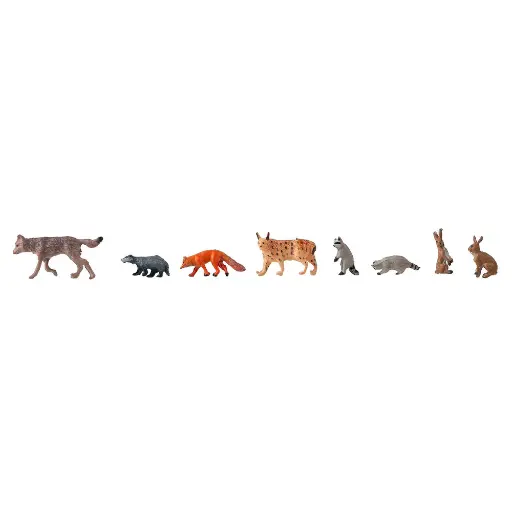 [FA151915] Ensemble de 8 animaux de la forêt Faller 151915 - HO : 1/87