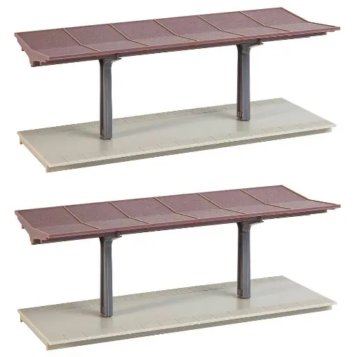 [FA131366] Pack de 2 quais couverts Faller 131366 - HO : 1/87 - EP II - 178 x 68 x 71 mm