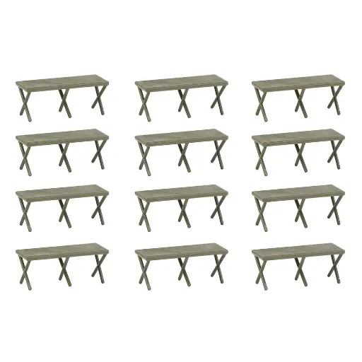 [FA144071] Pack de 12 lits de camp médical FALLER 144071 - HO 1/87 - militaire