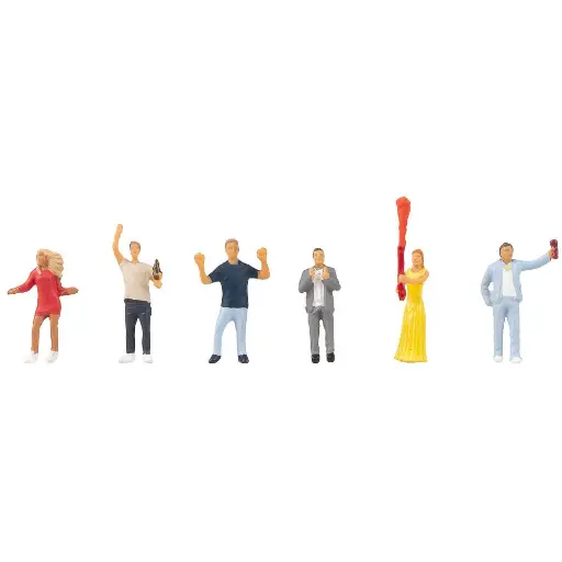 [FA151675] Lot de 6 personnages "À la fête" Faller 151675 - HO : 1/87