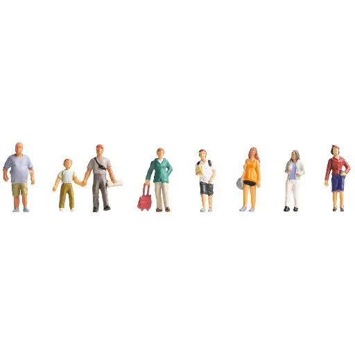 [FA151677] Lot de 8 personnages "Touristes" Faller 151677 - HO : 1/87