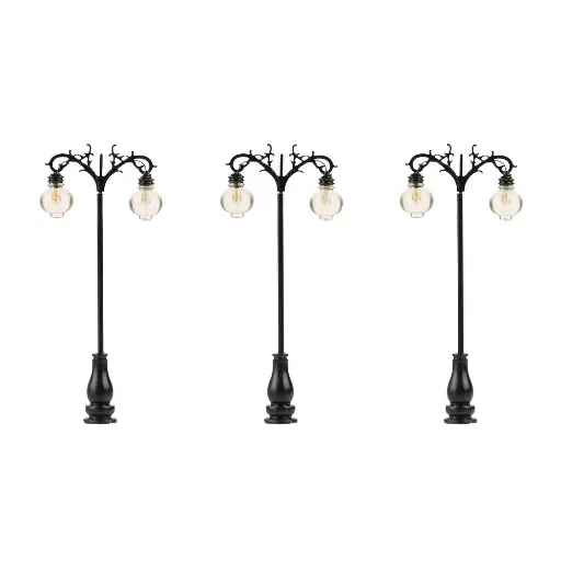 Set 3 Lampes suspendues à lanternes  LED Faller 180115 - HO 1/87 hauteur 75  mm