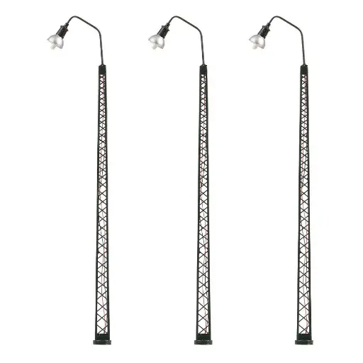 [FA180117] Set 3 lampes à arc LED en treillis Blanc chaud FALLER 180117 HO 1/87 - H : 145mm