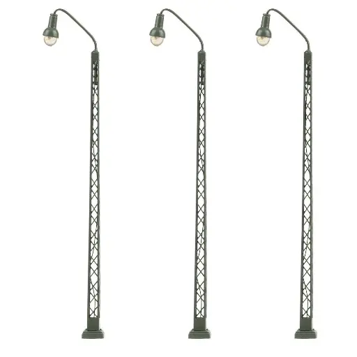 [FA272129] Set 3 Lanternes à treillis à LED Faller 272129 - N 1/160 - hauteur 65 mm