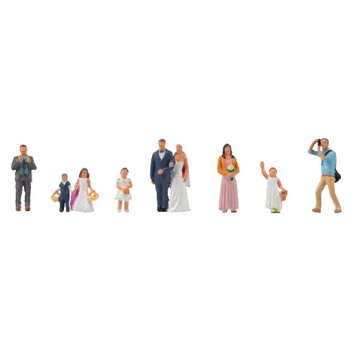 [FA151676] Lot 9 figurines au mariage Faller 151676 - HO 1/87