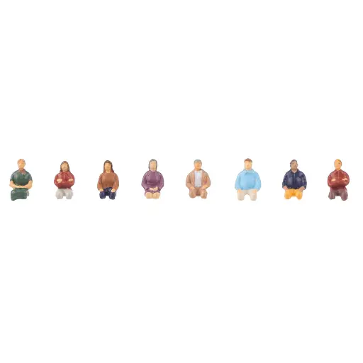 [FA151685] 8 Figurines - Personnages assis sans jambe - Faller 151685 - HO 1/87
