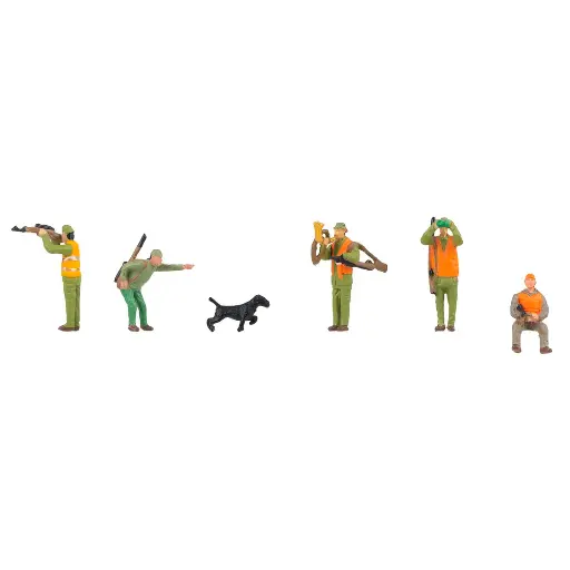 [FA151689] 6 Figurines chasseurs en forêt Faller 151689 - HO 1/87
