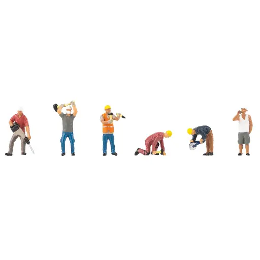 [FA151694] 6 Figurines sur le chantier - Faller 151694 - HO 1/87