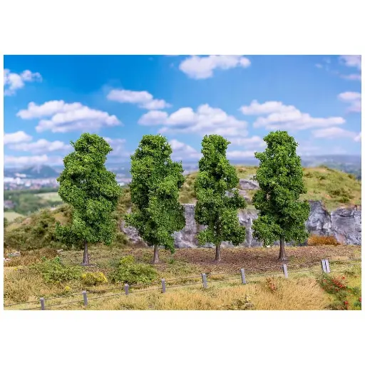 [FA181577] 4 chênes colonnaires Faller 181577 - HO 1/87 - 90 à 110 mm