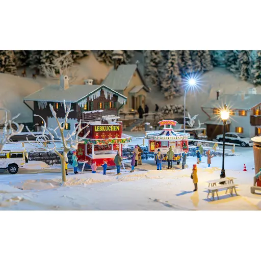 [FA134001] 2 Stands du Marché de Noël - Faller 134001 - HO 1/87