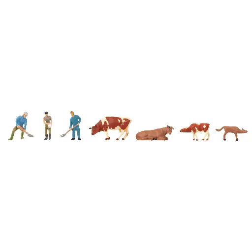 [FA151673] Agriculteurs et vaches - Faller 151673 - HO 1/87