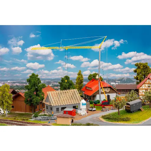 [FA130658] Maison en construction avec grue - Faller 130658 - HO 1/87