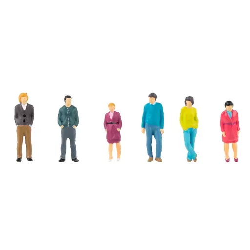 [FA151608] Lot de 6 Piétons - Faller 151608 - HO 1/87