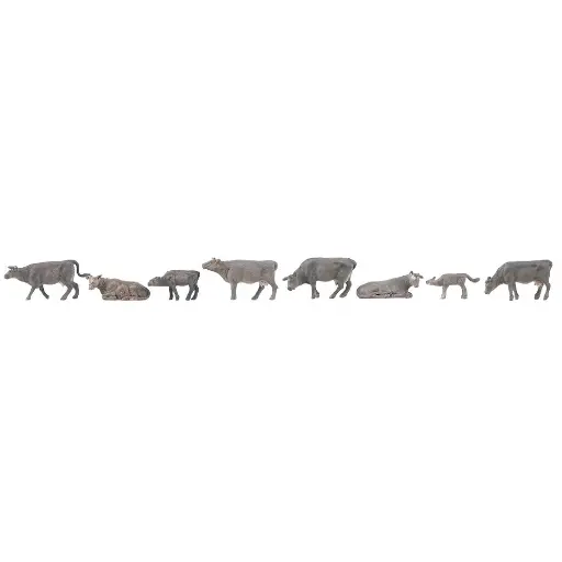 [FA151905] Lot de 8 Vaches de Montagne - Faller 151905 - HO 1/87