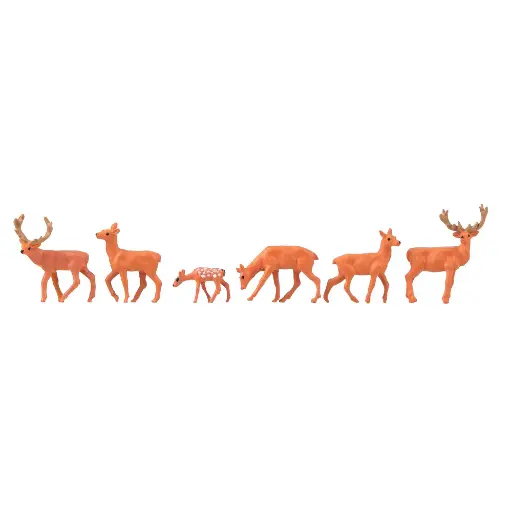 [FA151907] 6 cerfs - Faller 151907 - HO 1/87