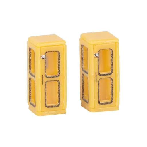 [FA272928] Lot de 2 Cabines Téléphoniques de la Poste Fédérale - 7x7x16mm - EP. IV - Faller 272928 - N 1/160