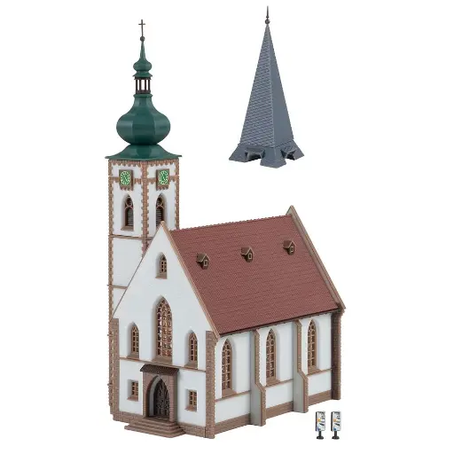 [FA231726] Église du village - Faller 231726 - N 1/160 - EP I - 138 x 75 x 205 mm