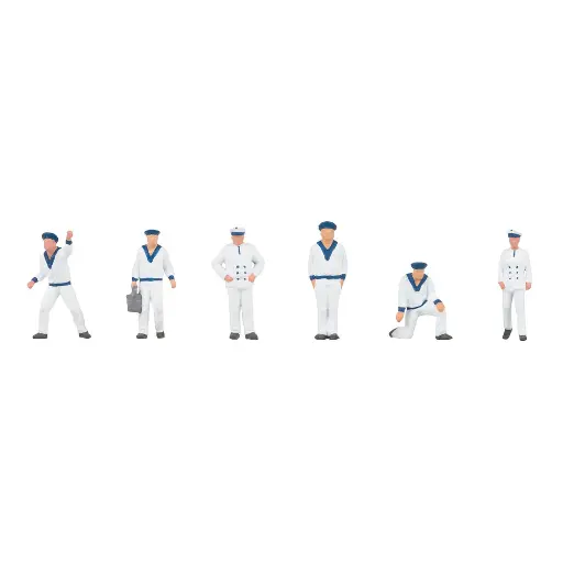[FA151749] Lot de 6 personnages - Matelots - Faller 151749 - HO 1/87