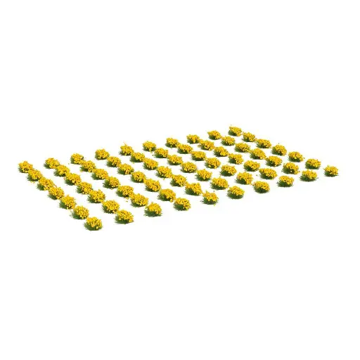 [FA171392] Lot de 100 Grappes de Fleurs - Jaune - Faller 171392 - HO 1/87
