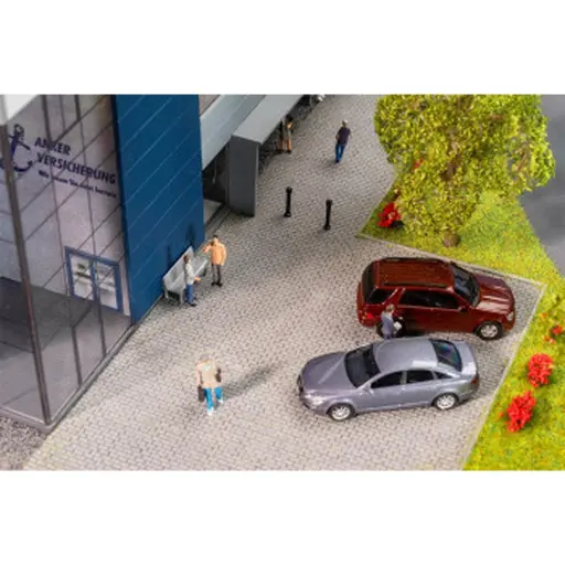 [FA170310] Revêtement route pavée gris clair premium - Faller 170310 - HO 1/87