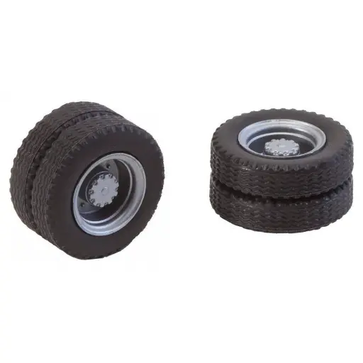 [FA163101] Lot de 2 roues jumelées - Faller 163101 - HO 1/87