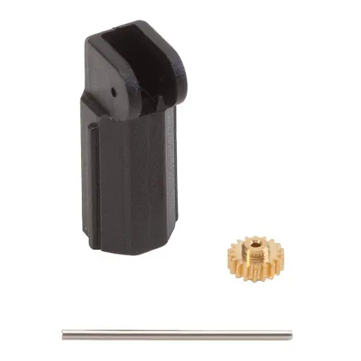 [FA163502] Support moteur avec roue dentée Z18 pour moteur Ø 7 mm, axe 24 mm - FALLER 163502 - HO 1/87