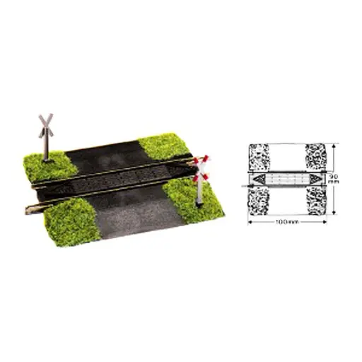 [FL6197] Passage à niveau pour rail PROFI - FLEISCHMANN 6197 - HO 1/87