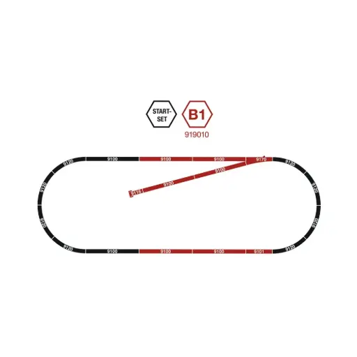 [FL919010] Coffret d'extension Start-Set B1 code 80 - Fleischmann 919010 - N 1/160 - 2R