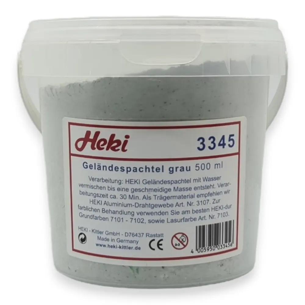 [HE3345] Plâtre / Enduit - Gris - HEKI 3345 - Échelle Universelle - 500 mL