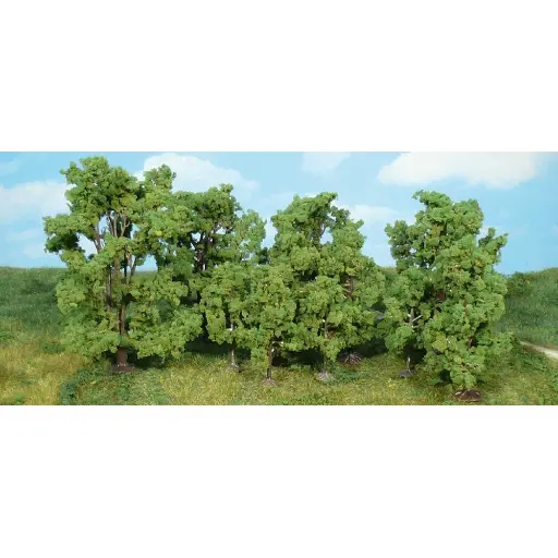 [HE1415] 12 Arbres à feuilles - Vert - HEKI 1415 - Échelle HO / TT / N - 60-130 mm