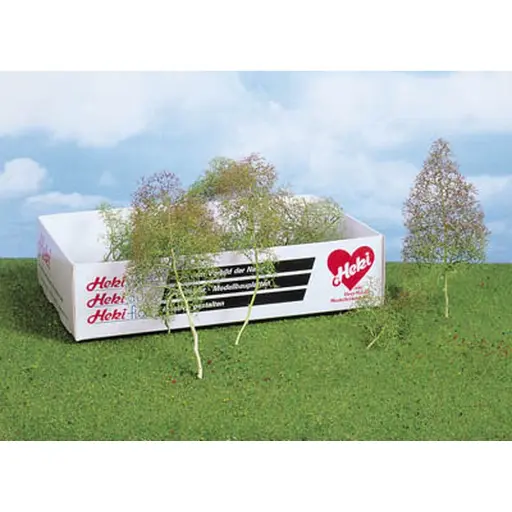 [HE1630] 15 Arbres et buissons naturels - Vert - HEKI 1630 - Échelle HO / TT / N / Z