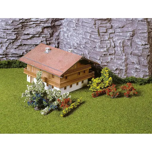 [HE1705] 28 Buissons - Vert / Multicolore - HEKI 1705 - Échelle HO / TT / N / Z - 10 à 60 mm