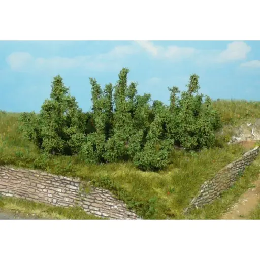 [HE1724] 4 Buissons - Vert foncé - HEKI 1724 - Échelle HO / TT / N - 50 mm