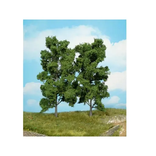 [HE1912] 2 Hêtres - Vert foncé - HEKI 1912 - Échelle HO / TT - 180 mm