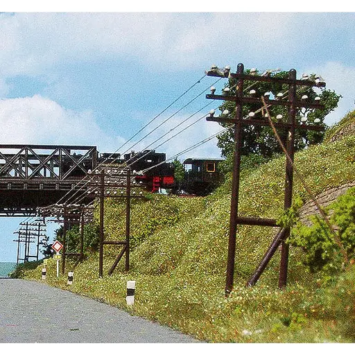 [HE3136] Lot de 12 poteaux  télégraphiques